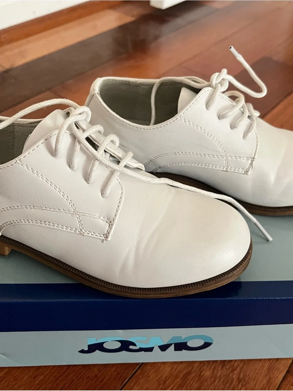 Classic White Lace-Up Boys Oxford communion Shoes - Josmo